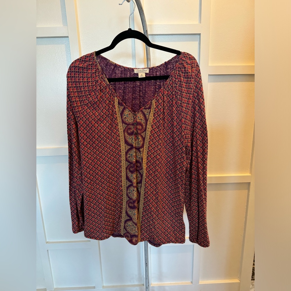 Lucky Brand paiey print top Sz. M